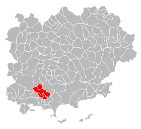 Localisation de Communauté de communes de la Vallée du Gapeau