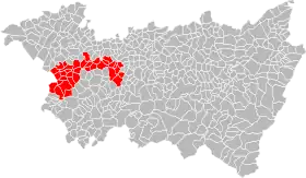 Localisation de Communauté de communes de Bulgnéville entre Xaintois et Bassigny