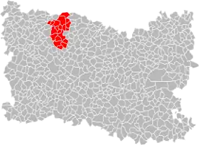 Localisation de Communauté de communes de Crèvecœur-le-GrandPays Picard A16 Haute Vallée de la Celle