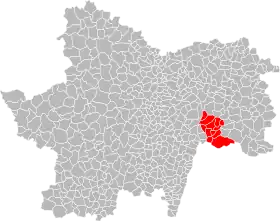 Localisation de Communauté de communes de Saône et Seille