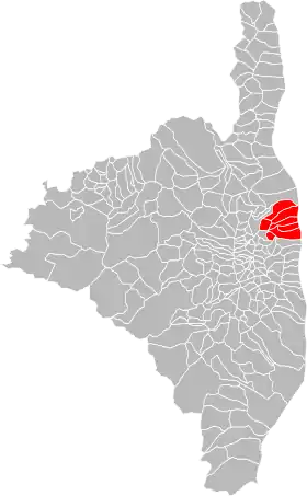 Localisation de Communauté de communes de la Casinca