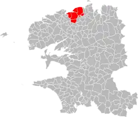 Localisation de Communauté de communes de la Baie du Kernic