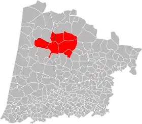 Localisation de Communauté de communes de la Haute Lande