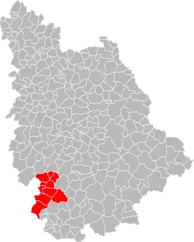 Localisation de Communauté de communes de la Région de Couhé