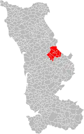 Localisation de Communauté de communes de la région de Daye