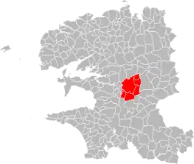 Localisation de Communauté de communes de la Région de Pleyben