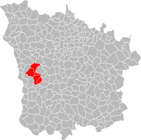 Localisation de Communauté de communes des Bertranges à la Nièvre