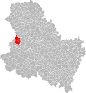 Localisation de Communauté de communes des Coteaux de la Chanteraine