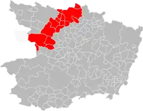 Localisation de Communauté de communes des Vallées du Haut-Anjou