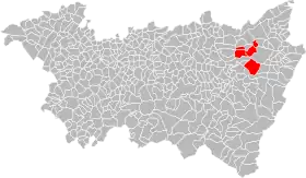 Localisation de Communauté de communes des Hauts Champs