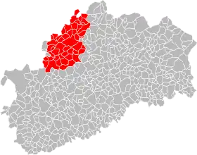 Localisation de Communauté de communes des Hauts du Val de Saône