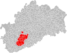 Localisation de Communauté de Communes des Monts de Gy