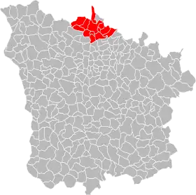 Localisation de Communauté de communes des Vaux d'Yonne