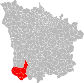 Localisation de Communauté de communes du Nivernais bourbonnais