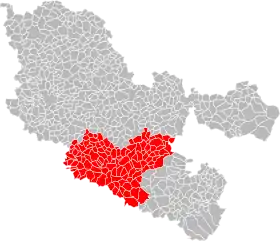 Localisation de Communauté de communes du Saulnois