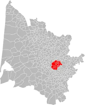 Localisation de Communauté de communes du canton de Targon