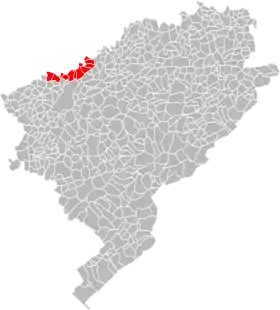 Localisation de Communauté de communes du Val de la Dame Blanche