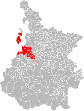 Localisation de Communauté de communes du canton d'Ossun