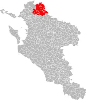 Localisation de Communauté de communes du canton de Courçon