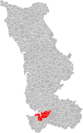 Localisation de Communauté de communes du canton de Ducey