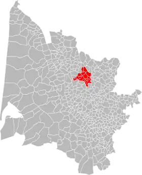 Localisation de Communauté de communes du Fronsadais