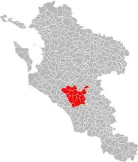 Localisation de Communauté de communes de Gémozac et de la Saintonge Viticole