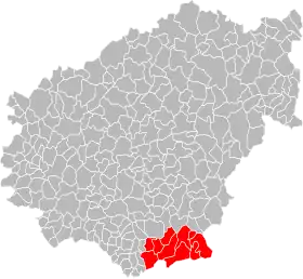 Localisation de Communauté de communes du canton de Mercœur