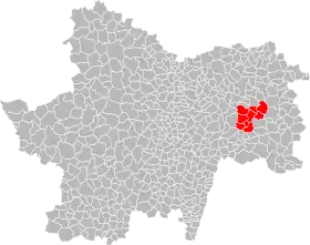 Localisation de Communauté de communes du canton de Montret