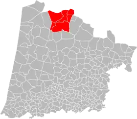 Localisation de Communauté de communes du canton de Pissos