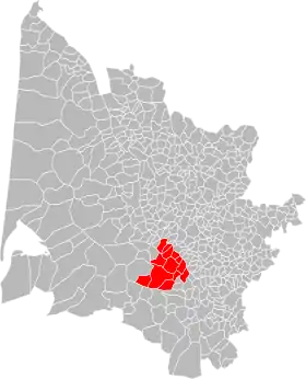 Localisation de Communauté de Communes de Podensac