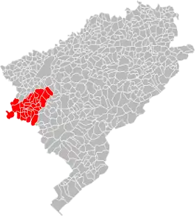 Localisation de Communauté de communes du canton de Quingey