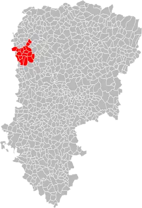 Localisation de Communauté de communes du canton de Saint-Simon