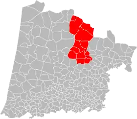 Localisation de Communauté de communes du Pays d'Albret