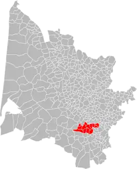 Localisation de Communauté de communes du Pays de Langon