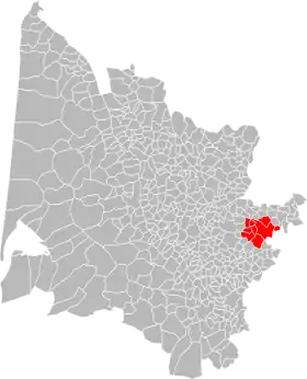 Localisation de Communauté de communes du Pays de Pellegrue