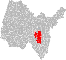 Localisation de Communauté de communes du Plateau d'Hauteville