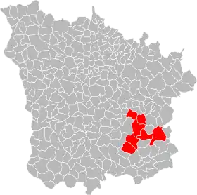 Localisation de Communauté de communes du Sud Morvan