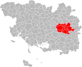 Localisation de Communauté de communes du Val d'Oust et de Lanvaux