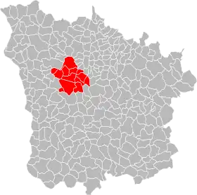 Localisation de Communauté de communes entre Nièvres et forêts