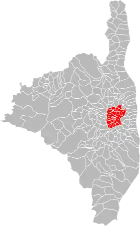 Localisation de Communauté de communes d'Orezza-Ampugnani