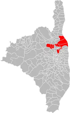 Localisation de Communauté de communes de Marana-Golo