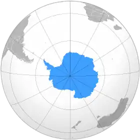 L'Antarctique vu du pôle Sud.