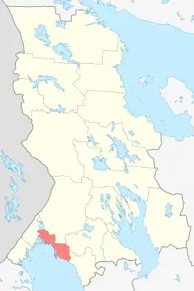 Localisation de Raïon de Pitkäranta