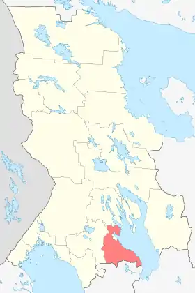 Localisation de Raïon des rives de l'Onega