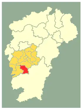 Localisation de Wàn'ān Xiàn