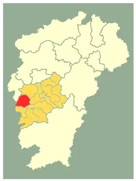 Localisation de Yǒngxīn Xiàn