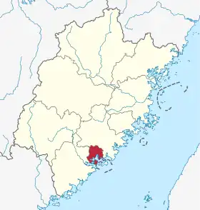 Localisation de Xiamen