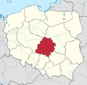 Localisation de Voïvodie de Łódź