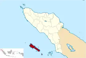 Emplacement de Simeulue dans la province d'Aceh