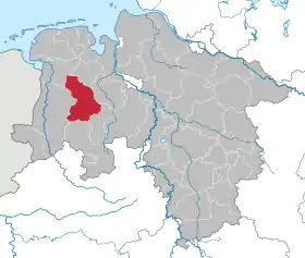 Localisation de Arrondissement de Cloppenburg